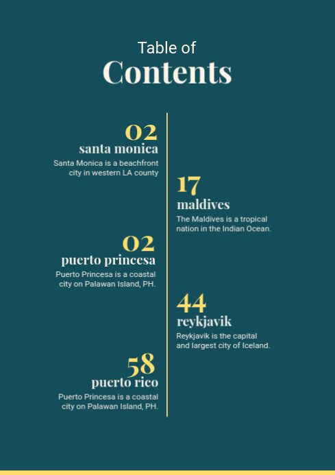 Table of contents magazine Template | PosterMyWall