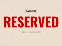 Table Reserved Presentasi template