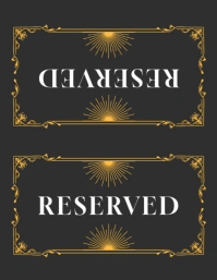 Table Reserved Volante (Carta US) template