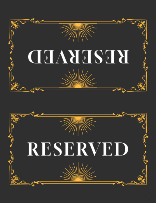 Copy of Table Reserved | PosterMyWall