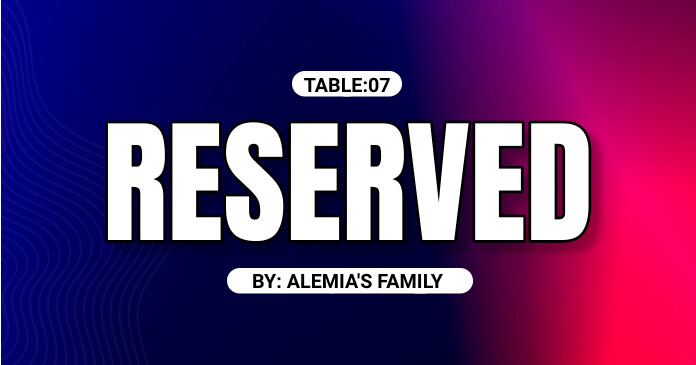 Copy of Table Reserved | PosterMyWall