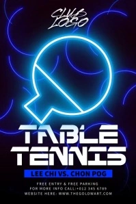 Table Tennis Póster template