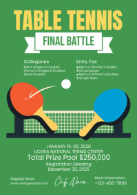 Table Tennis Flyer A4 template