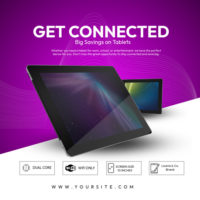 Tablet Sale Wpis na Instagrama template
