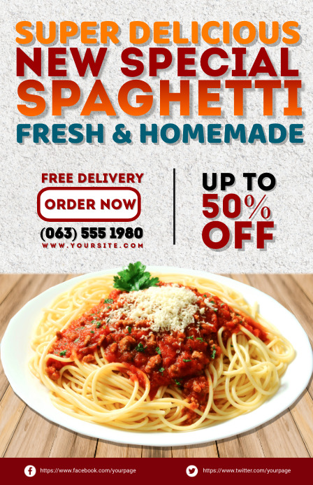 Tabloid Food Template (11in x 17in)