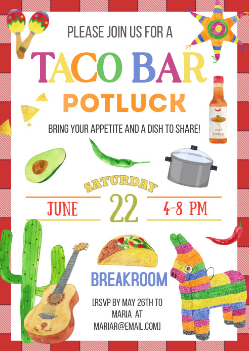 Mexican Potluck Invitation TORTAS MEXICO Updated April 2025 223