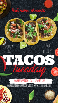 Negro Taco Tuesday Promotion Digitalt display Template