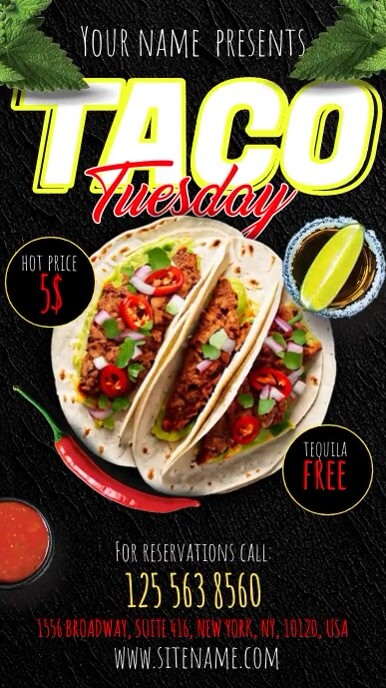 Taco Display Digitale Vertoning (9:16) template