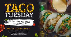 Taco Facebook Shared Post Banner Design template
