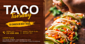 Taco Facebook Shared Post Banner Obraz udostępniany na Facebooku template