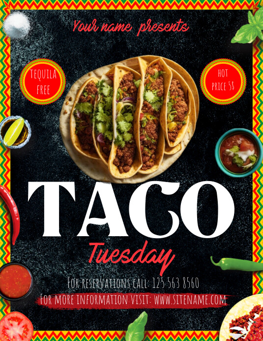 Taco Flyer Template PosterMyWall