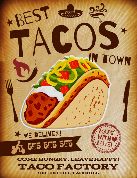 Taco Flyer Template Free Taco Flyer Template Free