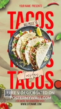 Taco Food Display Digital Display template
