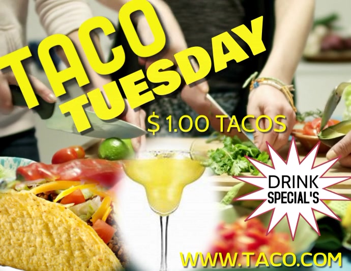 TACO TUESDAY  BAR  TACO TUESDAY Flyer (US Letter) template