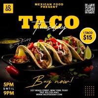 Hitam Taco Tuesday Promotion Instagram Post Template