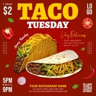 Rojo Taco Tuesday Promotion Instagram Post Template