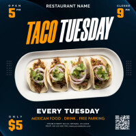 Black Taco Tuesday Instagram Post Template