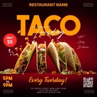 taco tuesday Instagram 帖子 template