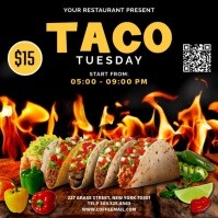Negro Taco Tuesday Promotion Instagram Post Template