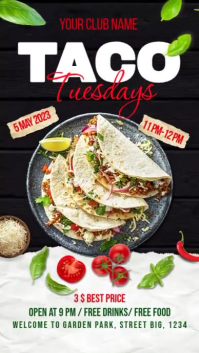 Taco Tuesday Ecrã digital (9:16) template