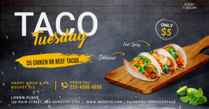 Taco tuesday facebook post design template