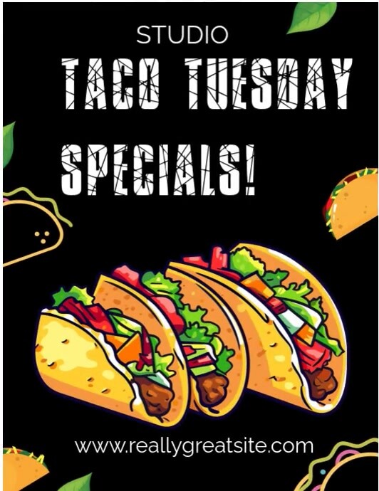 Taco Tuesday Flyer (us Letter) Pamflet (VSA Brief) template
