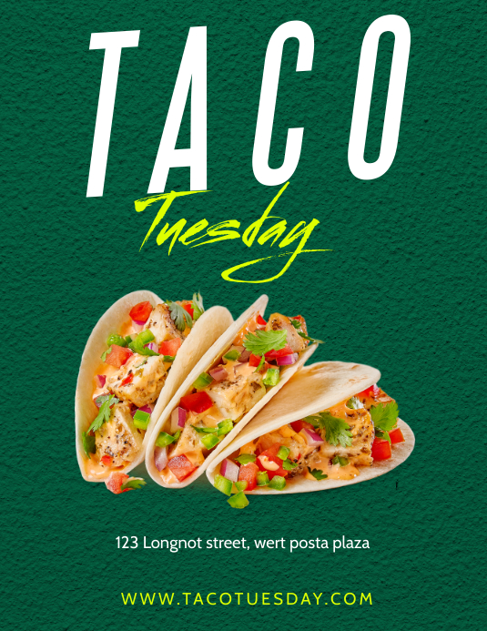 TACO TUESDAY FLYER Template PosterMyWall