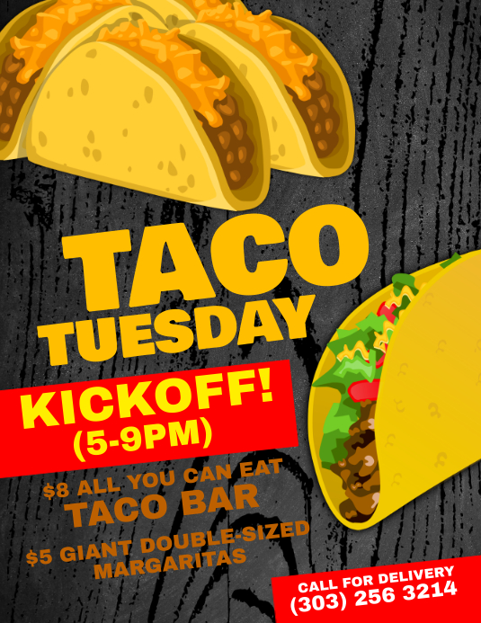 Taco Tuesday Flyer Template PosterMyWall