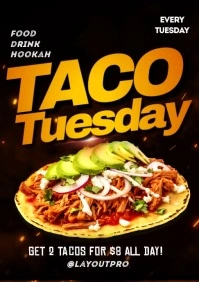Taco Tuesday Night A5 template