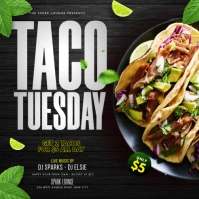 taco tuesday promo flyer Instagram Post template