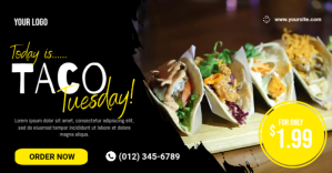 Taco Tuesday Social Media Ad Изображение, которым поделились на Facebook template