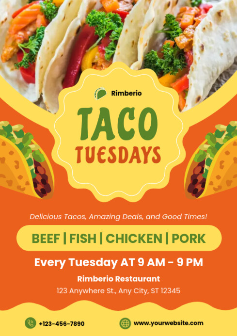 Taco Tuesday Template PosterMyWall