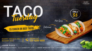 Taco tuesday twitter post banner template