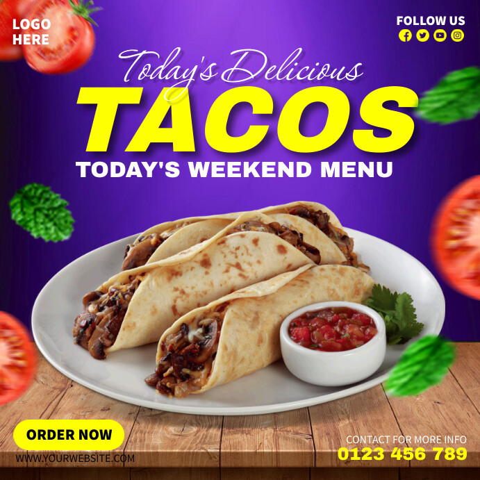 Tacos Ads Instagram Post template