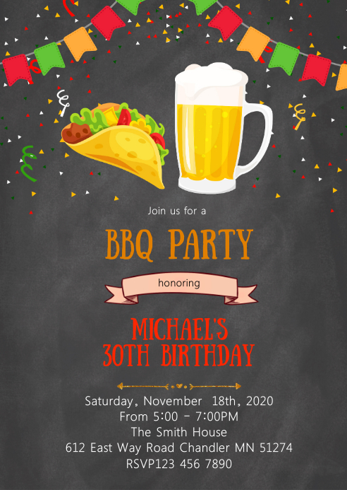 Modele Tacos Biere Invitation Fete Anniversaire Postermywall Modele Tacos Biere Invitation Fete Anniversaire Postermywall
