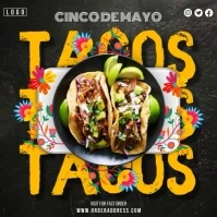 Tacos Cinco de Mayo Message Instagram template