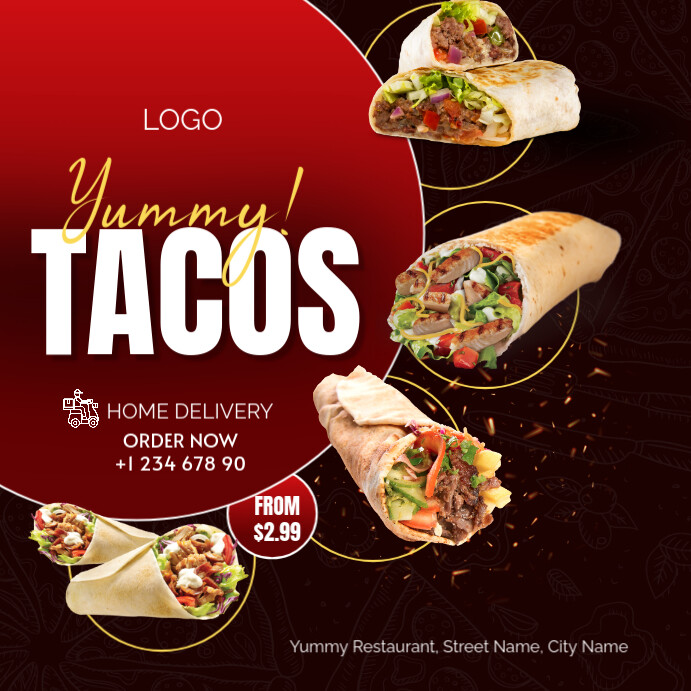tacos Instagram Post template