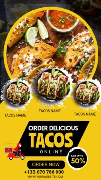 Tacos Menu Deals Instagram na Kuwento template