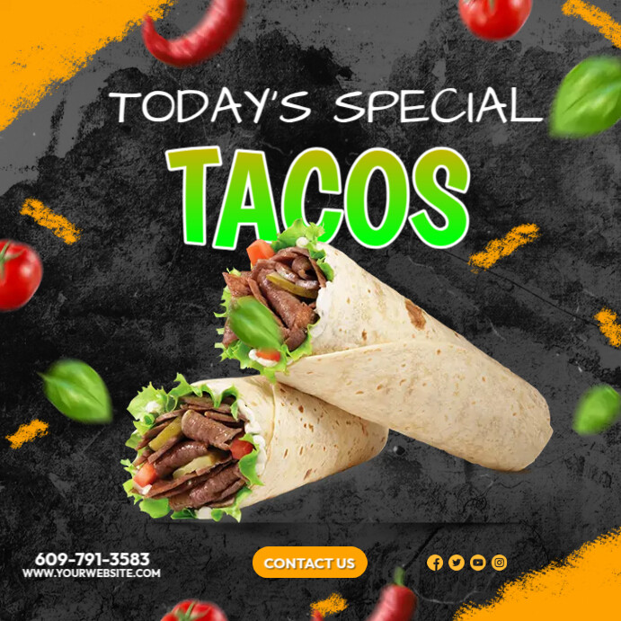 Specail Menu Toco Tacos Special Menu Template | PosterMyWall