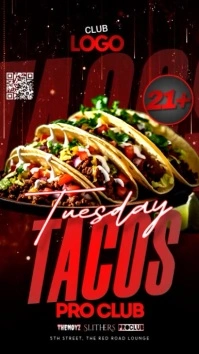 Tacos Tuesday Night Party Historia de Instagram template