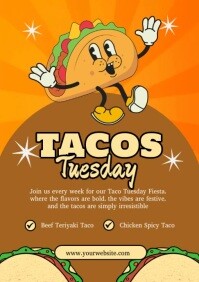 Tacos Tuesday Poster A5 template