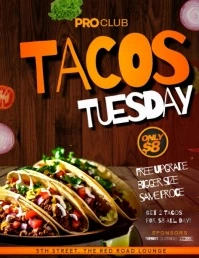 Tacos Tuesday Poster Flyer (US Letter) template