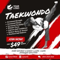 Taekwondo ad Instagram Instagram-bericht template