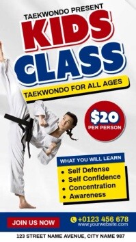 Taekwondo Class Instagram Reel template