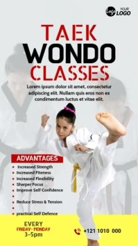 Taekwondo Classes Ad template