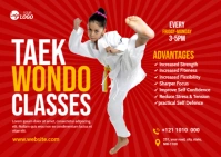 Taekwondo Classes Ad Template Postcard