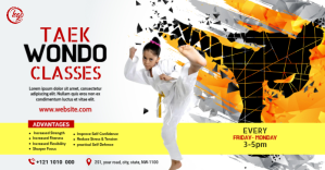Taekwondo Classes Facebook Shared Image template