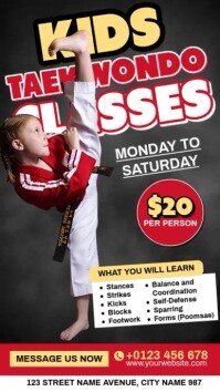 Taekwondo Classes Instagram Reel template