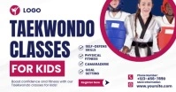 Taekwondo Classes Flyer Imagen Compartida en Facebook template