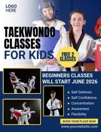 Taekwondo Kids Classes Flyer (US Letter) template